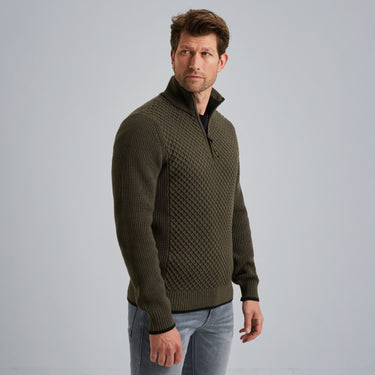 PKW2509324 8039 | Pullover mit halbem Reißverschluss